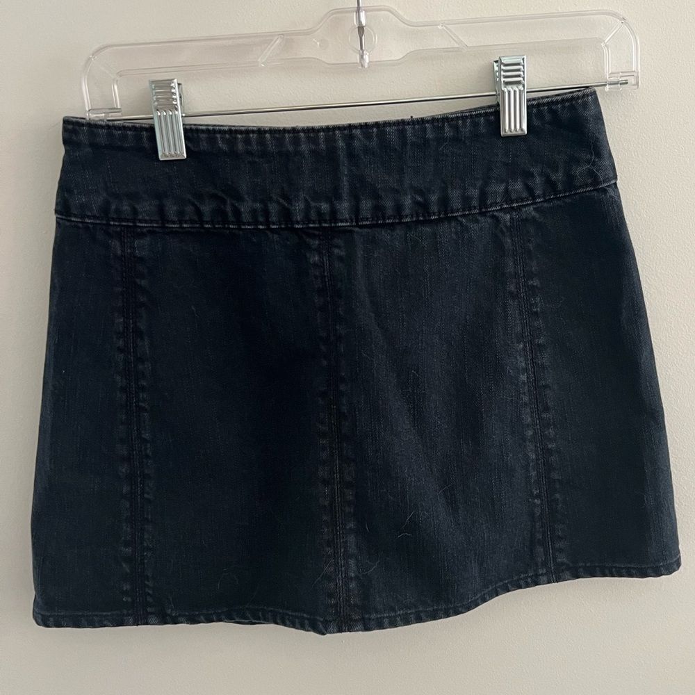 Black free people denim skirt